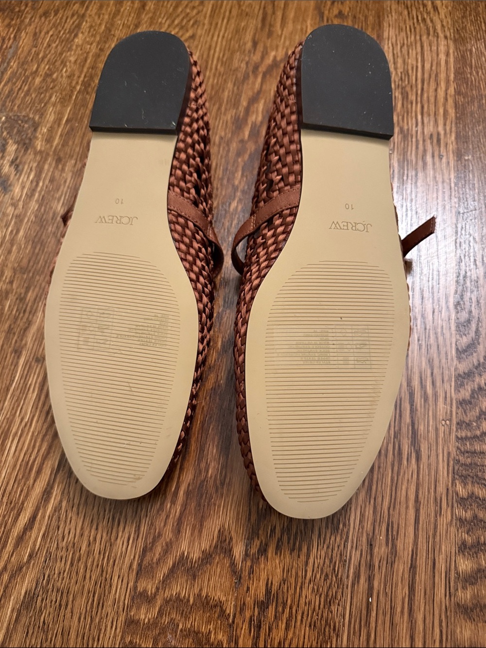 J. Crew Woven Mary Jane Flats in Chestnut Brown - Picture 2 of 6